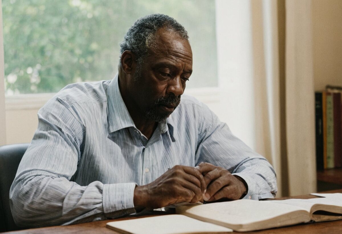 Illustrative photograph of a minister preparing at a desk